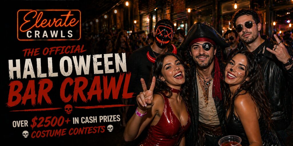 The Official Halloween Bar Crawl flyer