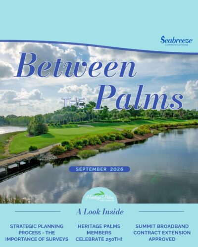 Between The Palms September 2026 cover, Heritage Palms