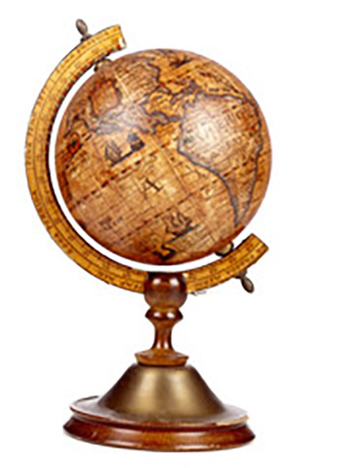 Antique globe on a wooden stand