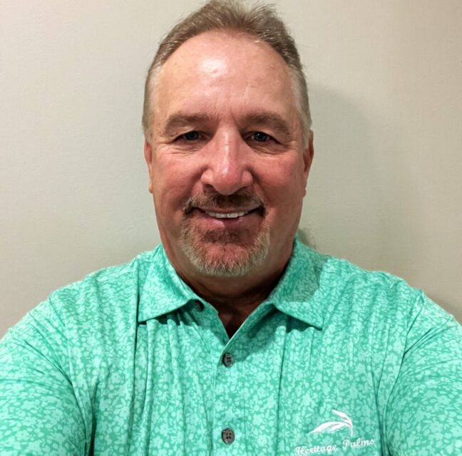 Jeff Paul in a Heritage Palms golf shirt